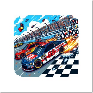 8 Bit Nascar Posters and Art